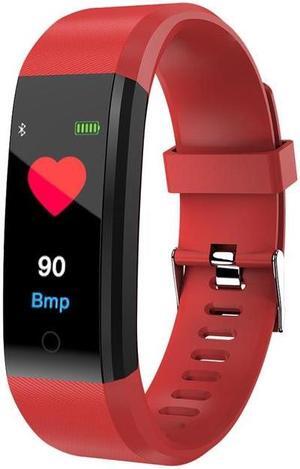 ID115 Plus Smart Bracelet Fitness Heart Rate Monitor Blood Pressure Pedometer Health Running Sports SmartWatch for IOS Android ID115 Plus Red (red)