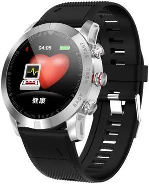 DTNO.1 S10 1.3 inches TFT Color Screen Smart Bracelet IP68 Waterproof, Silicone Watchband, Support Call Reminder /Heart Rate Monitoring /Sleep Monitoring /Multi-sport Mode (Silver)
