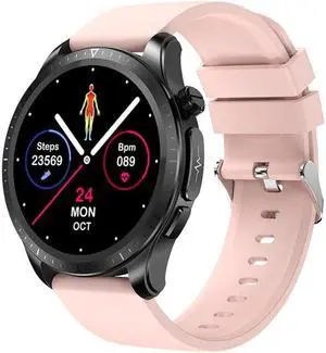 E420 1.39 inch Color Screen Smart Watch,Silicone Strap,Support Heart Rate Monitoring / Blood Pressure Monitoring (Pink)