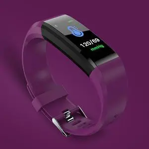 115Plus 0.96 inches OLED Color Screen Smart Bracelet,Support Call Reminder /Heart Rate Monitoring /Blood Pressure Monitoring /Sleep Monitoring /Sedentary Remind (Purple) 115Plus 0.96 inches OLED Color Screen Smart Bracelet,Support Call Reminder /Heart Rate Monitoring /Blood Pressure Monitoring /Sleep Monitoring /Sedentary Remind (Purple)