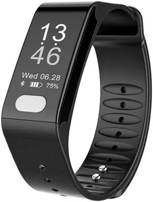 TLW T6 Fitness Tracker 0.96 inch OLED Display Wristband Smart Bracelet, Support Sports Mode / ECG / Heart Rate Monitor / Blood Pressure / Sleep Monitor (Black)