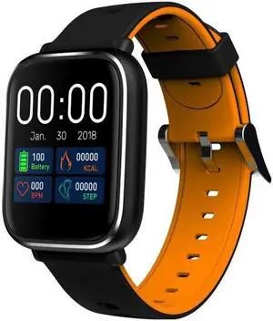 Q58S 1.3 inch TFT Touch Screen IP67 Waterproof Smartwatch, Support Call Reminder/ Heart Rate Monitoring /Blood Pressure Monitoring/ Sleep Monitoring (Orange)