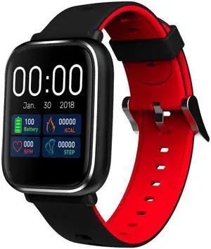 Q58S 1.3 inch TFT Touch Screen IP67 Waterproof Smartwatch, Support Call Reminder/ Heart Rate Monitoring /Blood Pressure Monitoring/ Sleep Monitoring (Red)