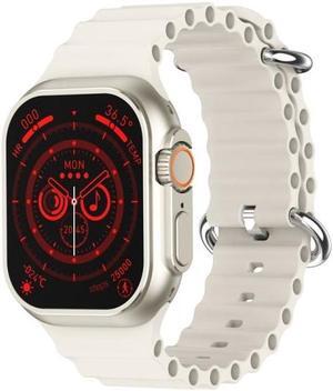 W800 Ultra 2.02 inch Color Screen Smart Watch,Support Heart Rate Monitoring / Blood Pressure Monitoring (White)