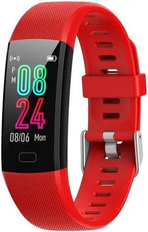 Y10 0.96 inch TFT Color Screen Smart Bracelet, Support Call Reminder/ Heart Rate Monitoring /Blood Pressure Monitoring/ Sleep Monitoring/Blood Oxygen Monitoring (Red)