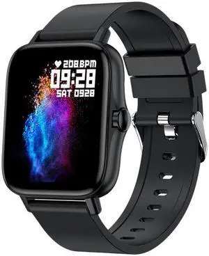 T42 1.7 inch Color Screen Smart Watch, IP67 Waterproof, Support Bluetooth Call/Heart Rate Monitoring/Blood Pressure Monitoring/Blood Oxygen Monitoring/Sleep Monitoring (Black)