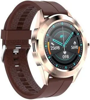 Y10 1.54inch Color Screen Smart Watch IP68 Waterproof,Support Heart Rate Monitoring/Blood Pressure Monitoring/Blood Oxygen Monitoring/Sleep Monitoring (Gold)