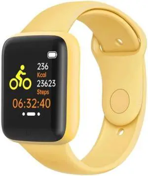 D20S 1.44 inch Color Screen Smart Watch,Support Heart Rate Monitoring/Blood Pressure Monitoring/Blood Oxygen Monitoring/Sleep Monitoring (Yellow)