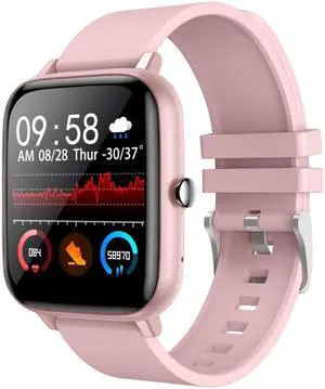 P6 1.54 inch TFT Color Screen IP68 Waterproof Smart Bracket, Support Bluetooth Call / Sleep Monitoring / Heart Rate Monitoring (Pink)