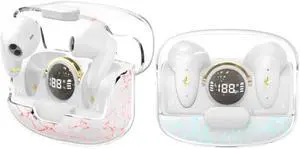 TWS Wireless Bluetooth Headset In-ear Space Capsule Gaming Headset Space Capsule White (Transparent White)