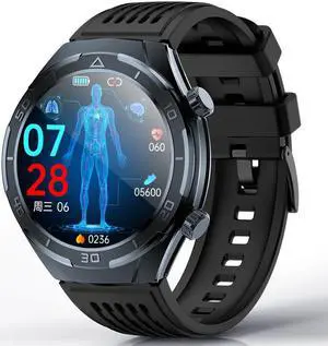 Fd02 Ecg Monitoring Bluetooth Calling Improve Sleeping Blood Oxygen Body Temperature Blood Glucose More Than Sport Smart Watch (Grey)