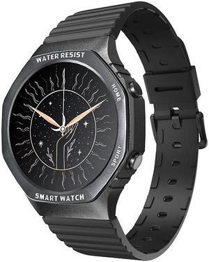 H80 Large Screen Bluetooth Calling Smart Watch 1.32-Inch Women's Health Heart Rate Blood Pressure Multi-Sports Watch (Black)