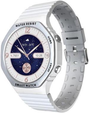 H80 Large Screen Bluetooth Calling Smart Watch 1.32-Inch Women's Health Heart Rate Blood Pressure Multi-Sports Watch (Silver)
