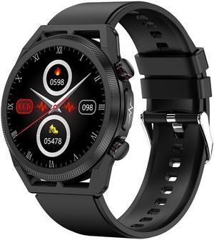 Et310 Bluetooth Calling Non-Invasive Blood Glucose Smart Watch Ecg Uric Acid Blood Lipid Body Temperature Sos Smart Watch (Black Bamboo)