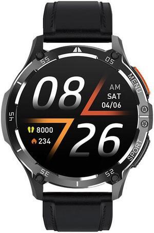 X8 Bluetooth Calling Smart Watch Women's Health Heart Rate Blood Oxygen Health Monitoring Multi-Sport Smart Watch (Black Leather)