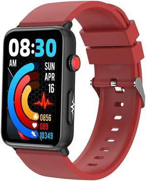 Et620 Bluetooth Talking Smartwatch Ecg Ecg Cardio Blood Glucose Body Temperature Heart Rate Health Monitoring Multi Sport (Red)