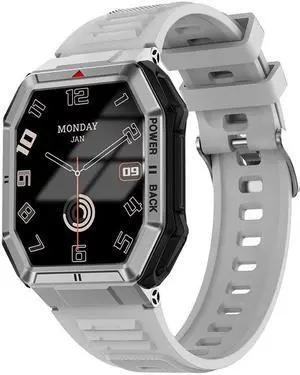Dt108 Bluetooth Calling Three-Proof Outdoor Sport Smart Watch Heart Rate Blood Pressure More Than Sport Smart Watch (Silver)