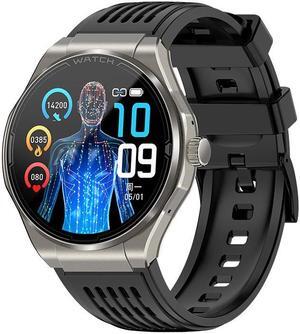 Ja03 Bluetooth Calling Smart Watch Heart Rate Blood Glucose Blood Lipid Uric Acid Radiation Monitoring Women's Health Sports Watch (Silver)