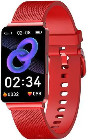 Ep08 Smart Watch Heart Rate Blood Oxygen Body Temperature Ecg Sleep Monitoring Health Smart Bracelet Sports Watch (Red)