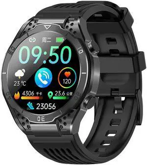 Ja01 Smart Watch Bluetooth Calling Heart Rate Blood Oxygen Blood Lipid Blood Glucose Body Temperature Radiation Monitoring Step Counting Watch (Silver Bamboo)