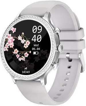 I70 Female Music Call Smart Watch Step Counting Heart Rate Blood Pressure Monitoring Multi-Sport Smart Watch (Silver)