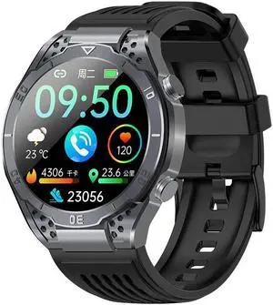 Ja01 Smart Watch Bluetooth Calling Heart Rate Blood Oxygen Blood Lipid Blood Glucose Body Temperature Radiation Monitoring Step Counting Watch (Grey)