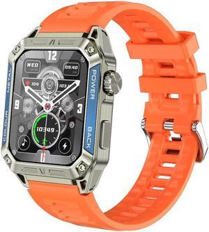 A33 Bluetooth Calling Smart Watch 1.91-Inch 380Mah Heart Rate Blood Pressure More Than Sport Smart Watch (Orange)