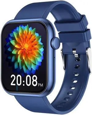 Qx7pro Smart Watch Bluetooth Calling Heart Rate Blood Oxygen Blood Glucose Body Temperature Music Playing Sports (Blue) Black