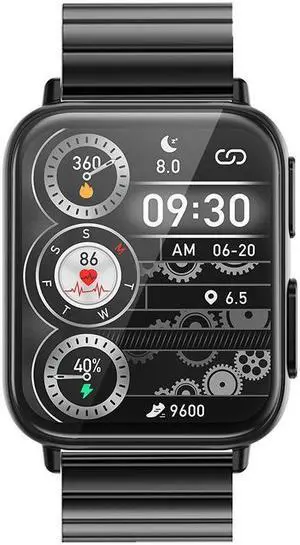 Tk10 Ecg Smart Watch Ecg Non-Invasive Blood Glucose Heart Rate Blood Pressure Blood Oxygen Multi-Exercise Smart Watch (Black Bamboo)