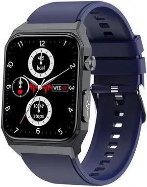 E530 Non-Invasive Blood Glucose Body Temperature Smart Watch Blood Pressure Blood Oxygen Heart Rate Weather Music Alarm Clock Smart Watch (Blue) Black