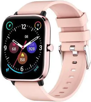 T45s Smart Watch Call Body Temperature Detection Heart Rate Blood Pressure Oximeter Step Female Cycle Smart Watch (Pink)