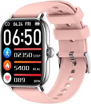 P72 Bluetooth Calling Smart Watch Music Heart Rate Blood Oxygen Weather Multi-Sport Smart Watch (Pink)
