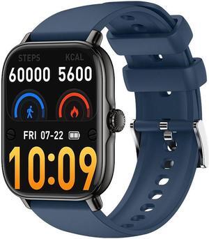P72 Bluetooth Calling Smart Watch Music Heart Rate Blood Oxygen Weather Multi-Sport Smart Watch (Blue) Black