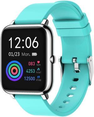 P22 Multi-Sport Smart Bracelet Large Screen Waterproof Blood Pressure Heart Rate Blood Oxygen Full Touch Screen Sports Bracelet (Light Blue) Black