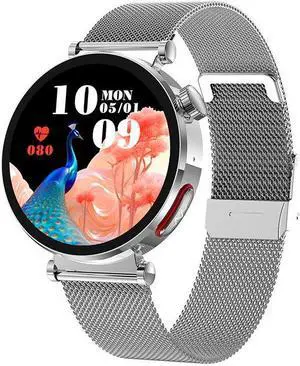 Et490 Women's Ecg Smart Watch Bluetooth Calling 1.27-Inch Blood Lipid Uric Acid Multi-Sports Smart (Silver Steel)