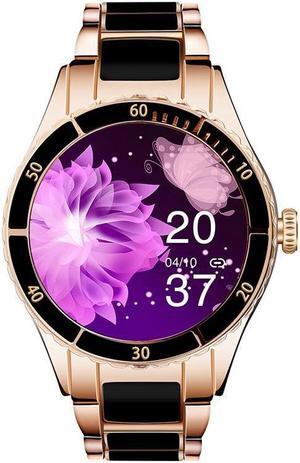 Z73 Women's Local Music Bluetooth Call Heart Rate Blood Oxygen Recording Exercise Physiological Period Monitoring Smart Watch Ring (Black)
