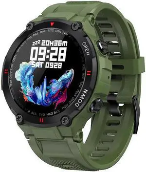 K22 K27 Outdoor Smart Bracelet 1.28 Inch Ips Heart Rate Blood Pressure Blood Oxygen Exercise Monitoring Waterproof Smart Watch (Green)
