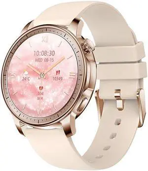 V65 Women Bluetooth Call Sports Smart Watch Large Screen Heart Rate Blood Pressure Multi Sports Smart Watch (Gold)