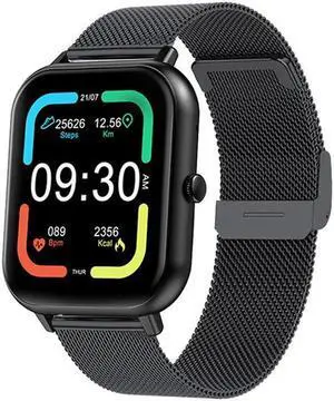 Zl54cj Bluetooth Call Smart Watch Heart Rate Blood Pressure Blood Oxygen Music Message Multi-Sport Smart Watch (Black Steel)
