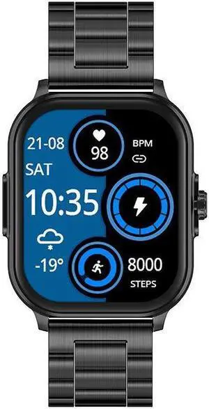 E02 Bluetooth Call Smart Watch Ecg Ecg Blood Glucose Heart Rate Blood Pressure Health Monitoring Multi-Sport Watch (Black Three Beads)