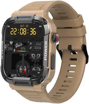 Mk66 Outdoor Bluetooth Call Smart Watch Rotary Button Heart Rate Blood Pressure Voice Assistant Timing (Grey)