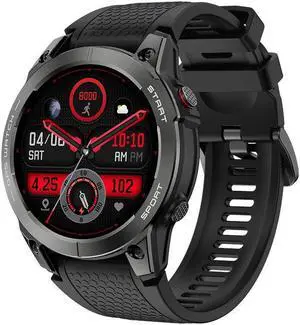 S53 Outdoor Gps Sports Call Smart Watch 1.43 Full Hd Screen 400 Ma Multi-Sports Watch (Black)