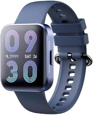 C17 Smart Watch, Step Counting, Heart Rate, Blood Oxygen, Sleep Monitoring, Weather, Music Control, Ip68 Swimming Sports Bracelet (Blue) Black