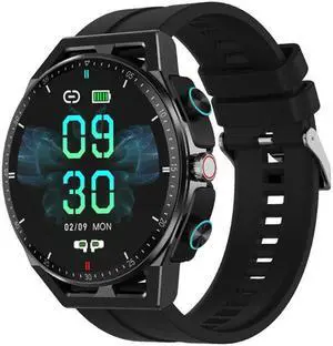 T20 Smart Watch Tws Watch Two-In-One Heart Rate Monitoring Controlled By Music Call Reminder Smart Watch (Black)