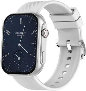 Zl80 Bluetooth Calling Smart Watch 2.0-Inch Heart Rate Blood Pressure Blood Oxygen Multi-Sport Smart Watch (Silver)