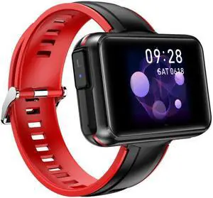 T91 Smart Bracelet Bluetooth Headset Two-In-One Color Screen Pedometer Exercise Heart Rate Blood Pressure Monitoring Bracelet (Red)