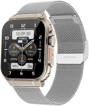 A70 Smart Watch Bluetooth Call Local Music Play Multi Exercise Heart Rate Blood Pressure Smart Watch (Silver Steel)