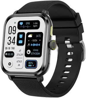 M12 Bluetooth Calling Smart Watch Weather Music Female Health Heart Rate Blood Pressure More Than Sport Smart Watch (Black)