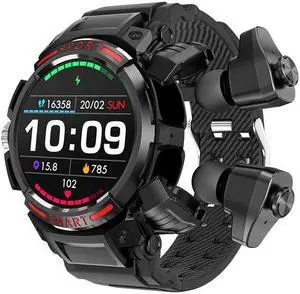 Gt100 Smartwatch Bluetooth Headset 2 In 1 Dual Call Nfc Paypal Music Smartwatch (Black)