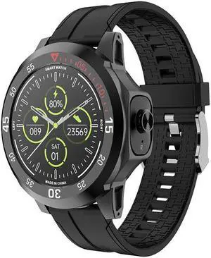N15n16tws Smart Watch Heart Rate Blood Pressure Monitoring Local Music Bluetooth Calling Earphone Watch (N16 Black)